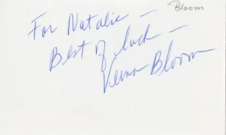 Verna Bloom autograph