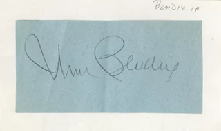 William Bendix autograph