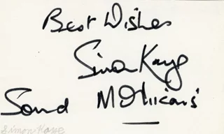 Simon Kaye autograph