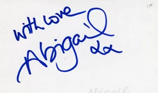 Abigail autograph