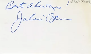Julia Barr autograph