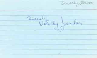 Dorothy Jordan autograph