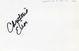 Christine Elise autograph
