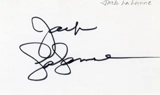Jack LaLanne autograph