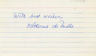 Katherine DeMille autograph
