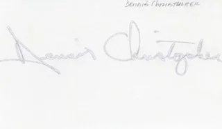 Dennis Christopher autograph