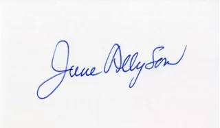 June Allyson autograph