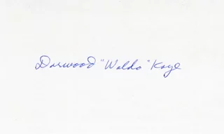 Darwood 'Waldo' Kaye autograph
