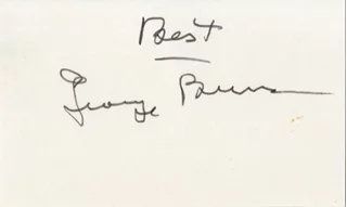 George Burns autograph