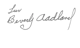 Beverly Aadland autograph