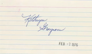 Kathryn Grayson autograph