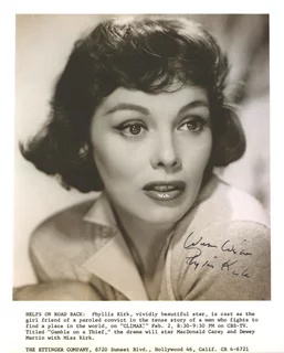 Phyllis Kirk autograph