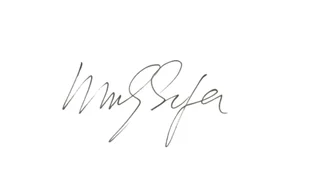 Morley Safer autograph