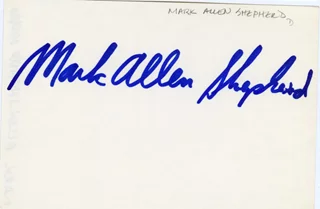 Mark Allen Shepherd autograph