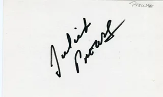 Juliet Prowse autograph