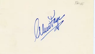 Alice Faye autograph
