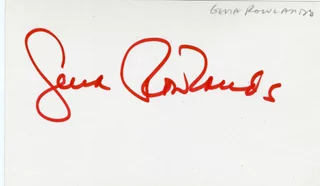 Gena Rowlands autograph