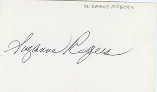 Suzanne Rogers autograph