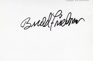 Budd Friedman autograph