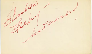 Elizabeth Farley autograph