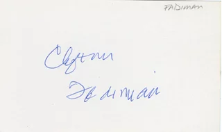 Clifton Fadiman autograph