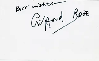 Clifford Rose autograph