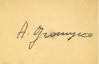 Andrei Gromyko autograph