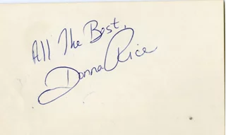 Donna Rice autograph