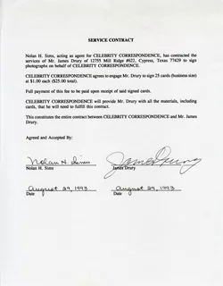 James Drury autograph