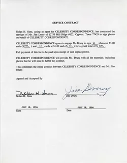 James Drury autograph