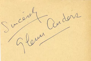 Glenn Anders autograph