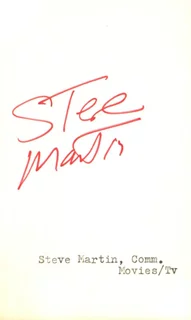 Steve Martin autograph