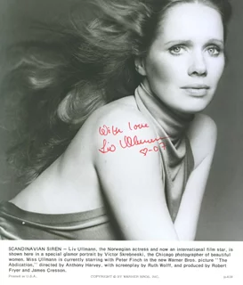 Liv Ullmann autograph