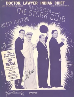 Betty Hutton autograph