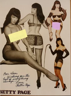 Bettie Page autograph
