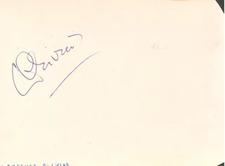 Laurence Olivier autograph