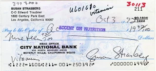 Susan Strasberg autograph