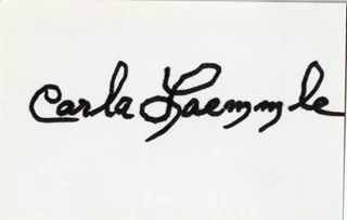 Carla Laemmle autograph