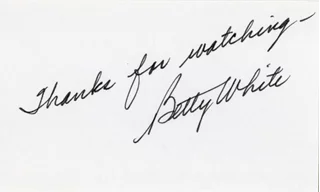 Betty White autograph
