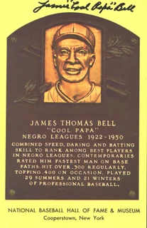 James Cool Papa Bell autograph