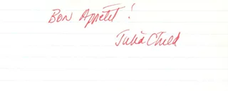 Julia Child autograph