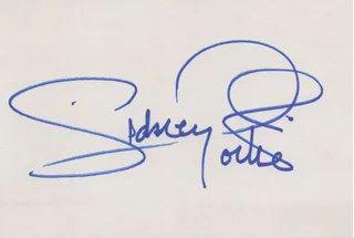 Sidney Poitier autograph