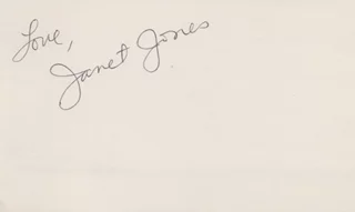 Janet Jones autograph