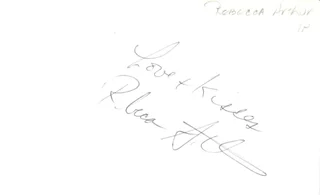 Rebeca Arthur autograph