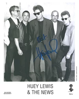 Huey Lewis autograph