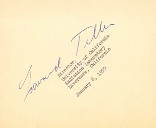 Edward Teller autograph