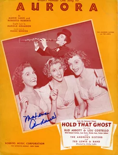 Maxene Andrews autograph