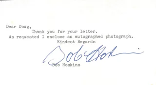 Bob Hoskins autograph