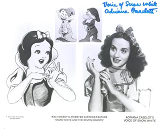 Adriana Caselotti autograph