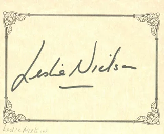 Leslie Nielsen autograph